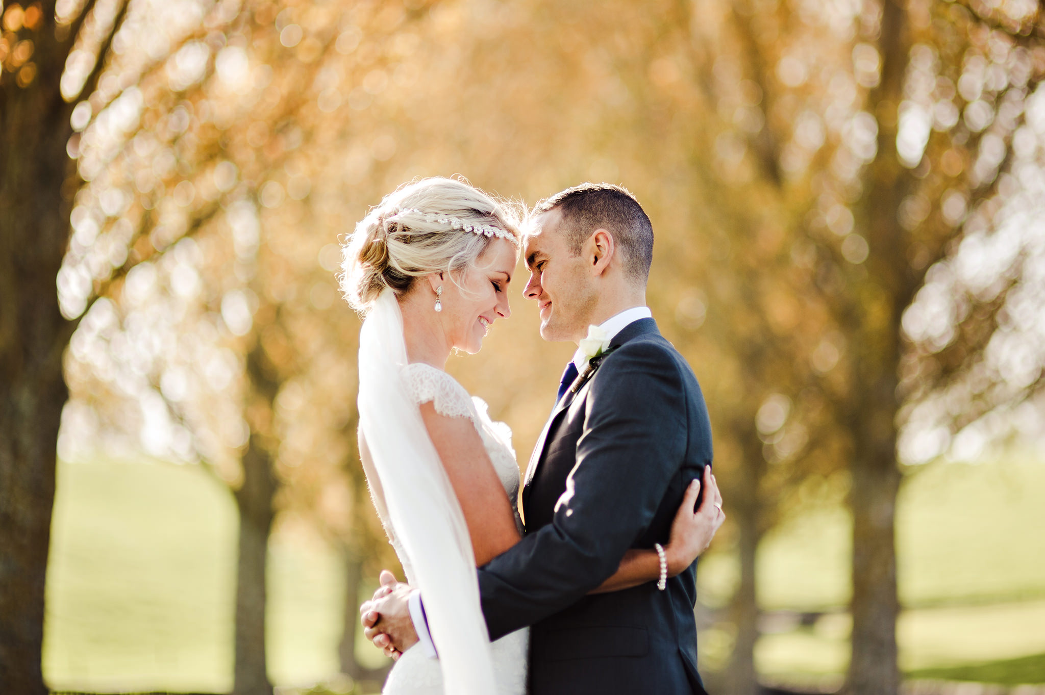 14 Autumn Leaves Bokeh portrait wedding couple 85mm.JPG