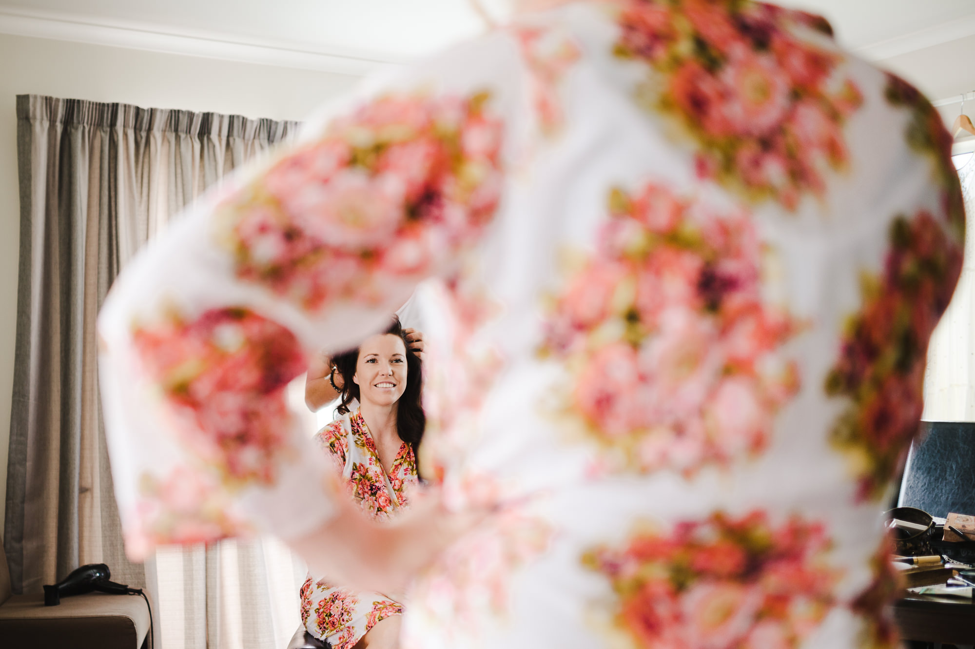 53 bridesmaids getting ready colourful floral robes.JPG