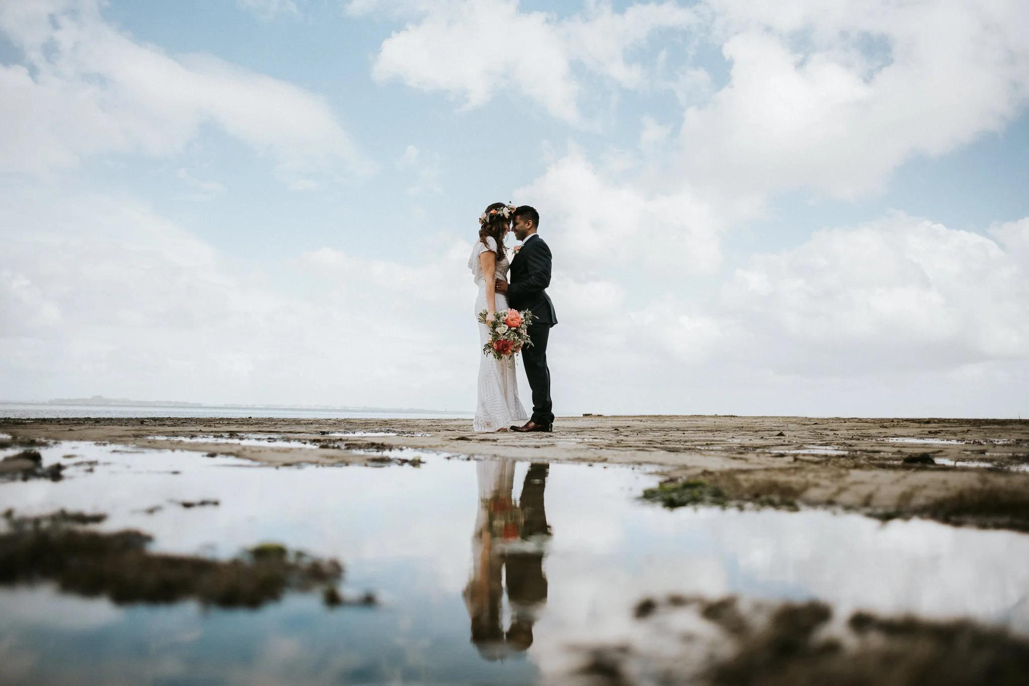 Beach Wedding Photo French Bay Yacht Club Titirangi