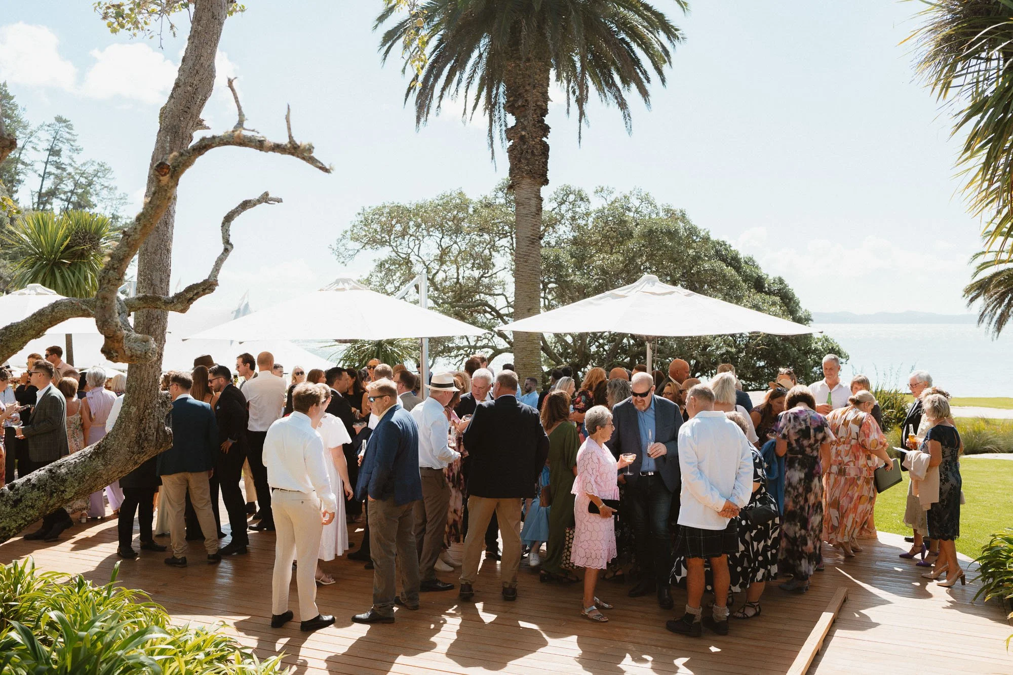 Guests mingling space at The McCallum Residence before the ceremony