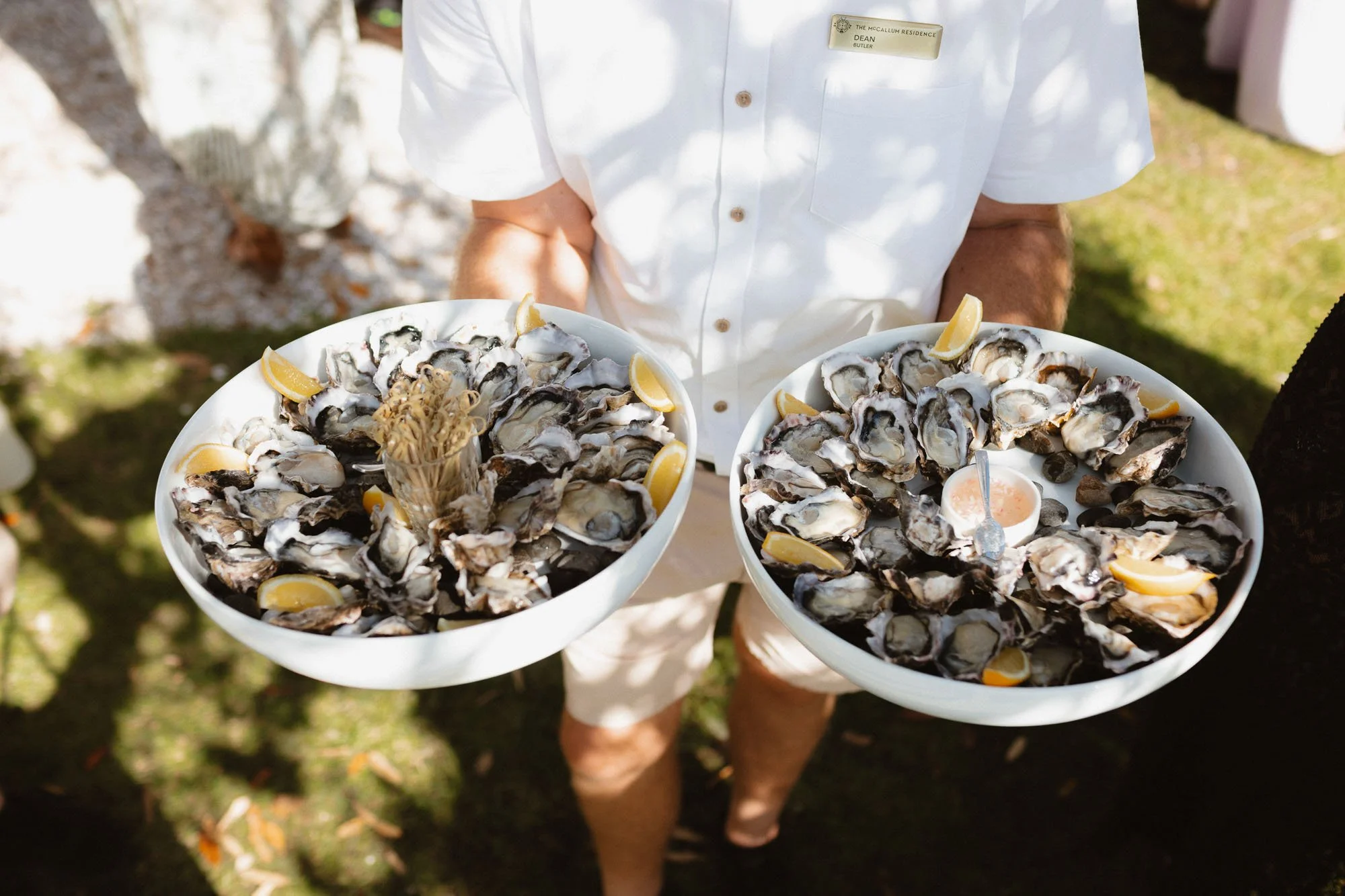 Oyster platters at The McCallum Residence