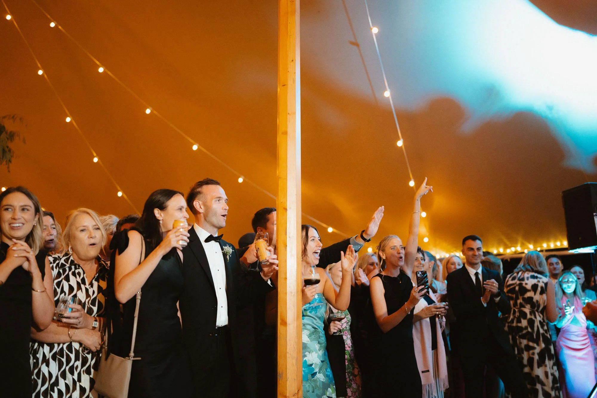 Crowd goes wild watchihng first dance