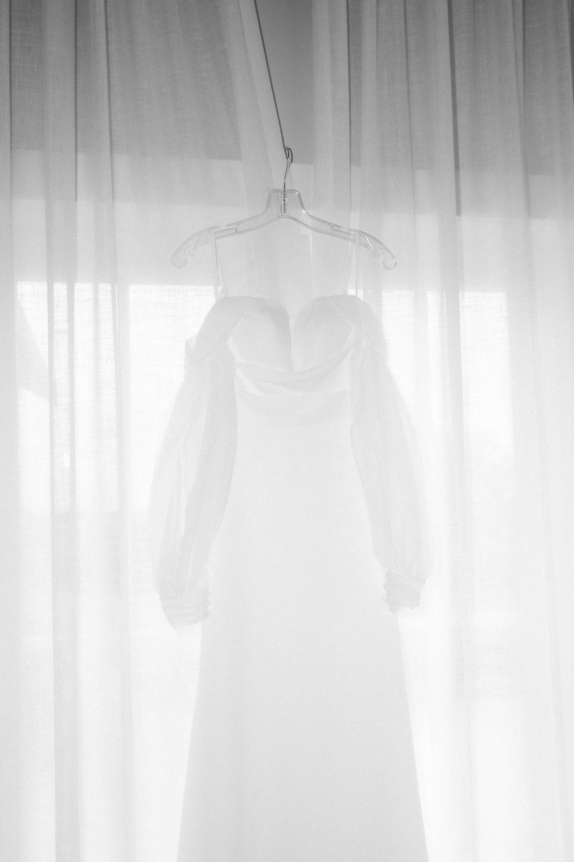 Black and white photo of dress