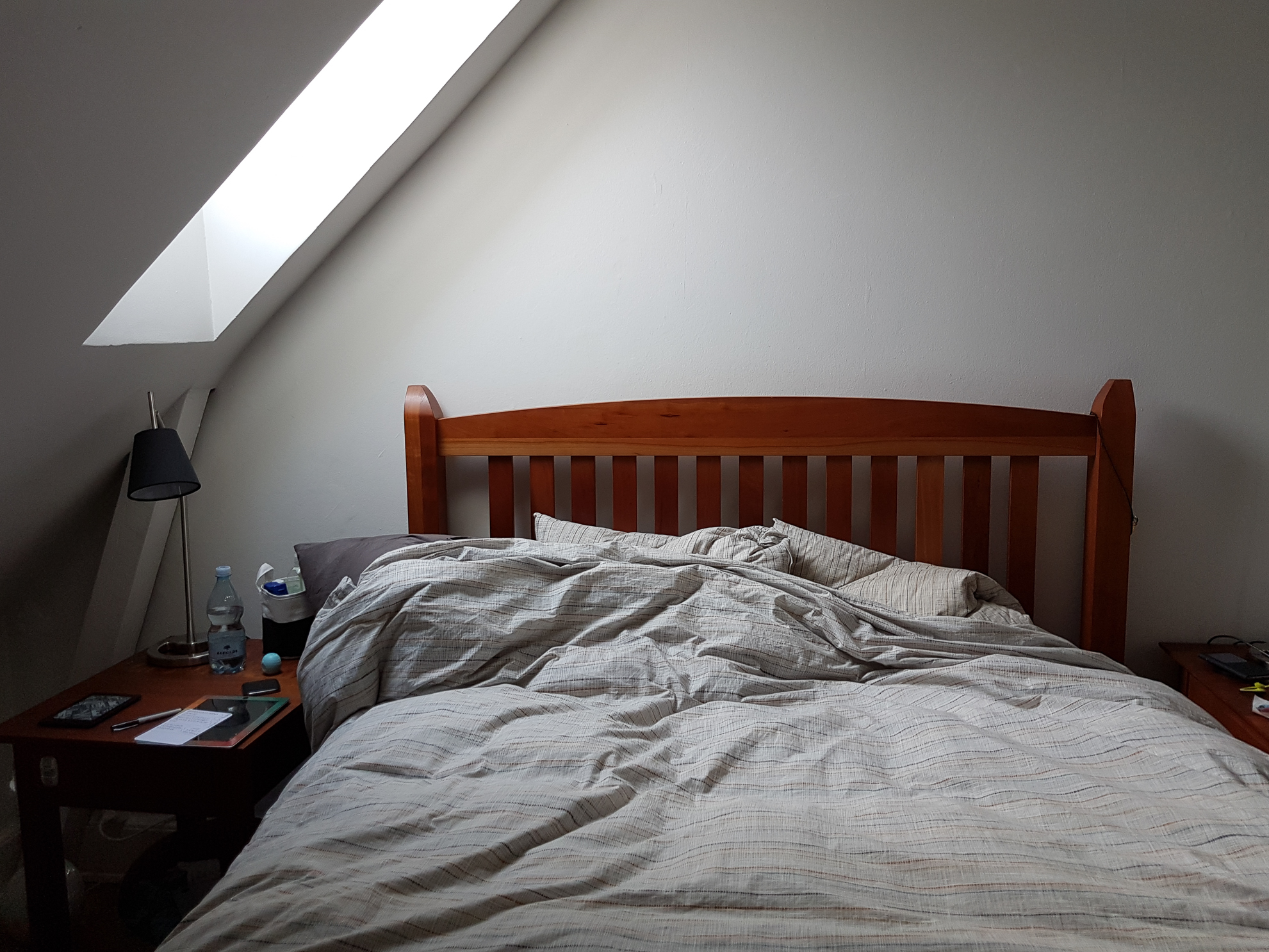 I love the morning light in our bedroom.