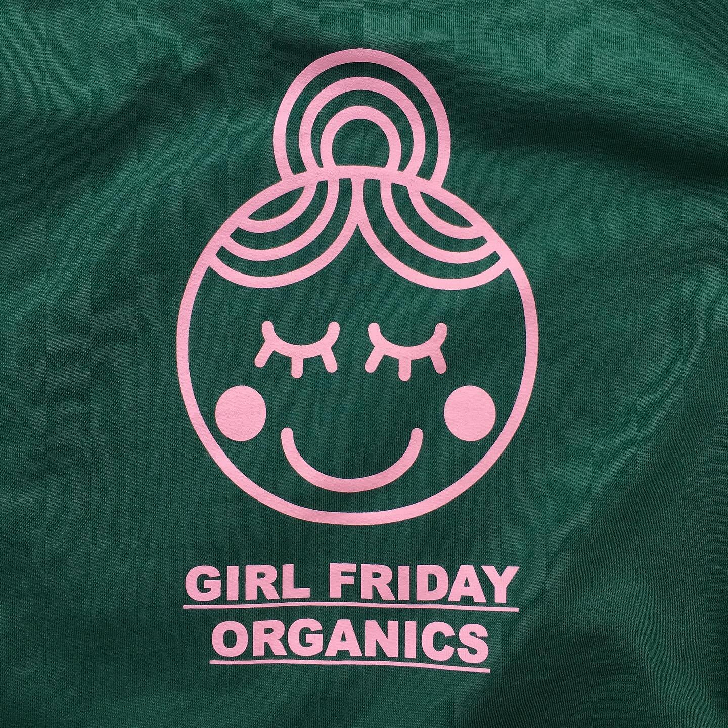 @girlfridayorganics tees from last year. Printed by hand with eco-friendly ink only. Artwork by @soandso_design 
.
.
.
#tommasoprints #rtd #rtdscreenprinting #redtomatodesign #handprinted #screenprinting #ecofriendlyink #permaset #screenprint #southa