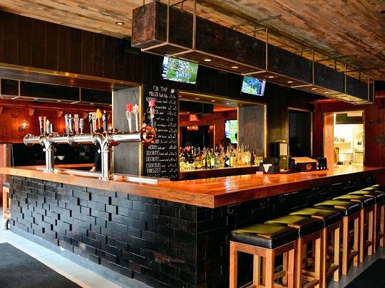 Our Reclaimed Wood Upholstered Bar Stools