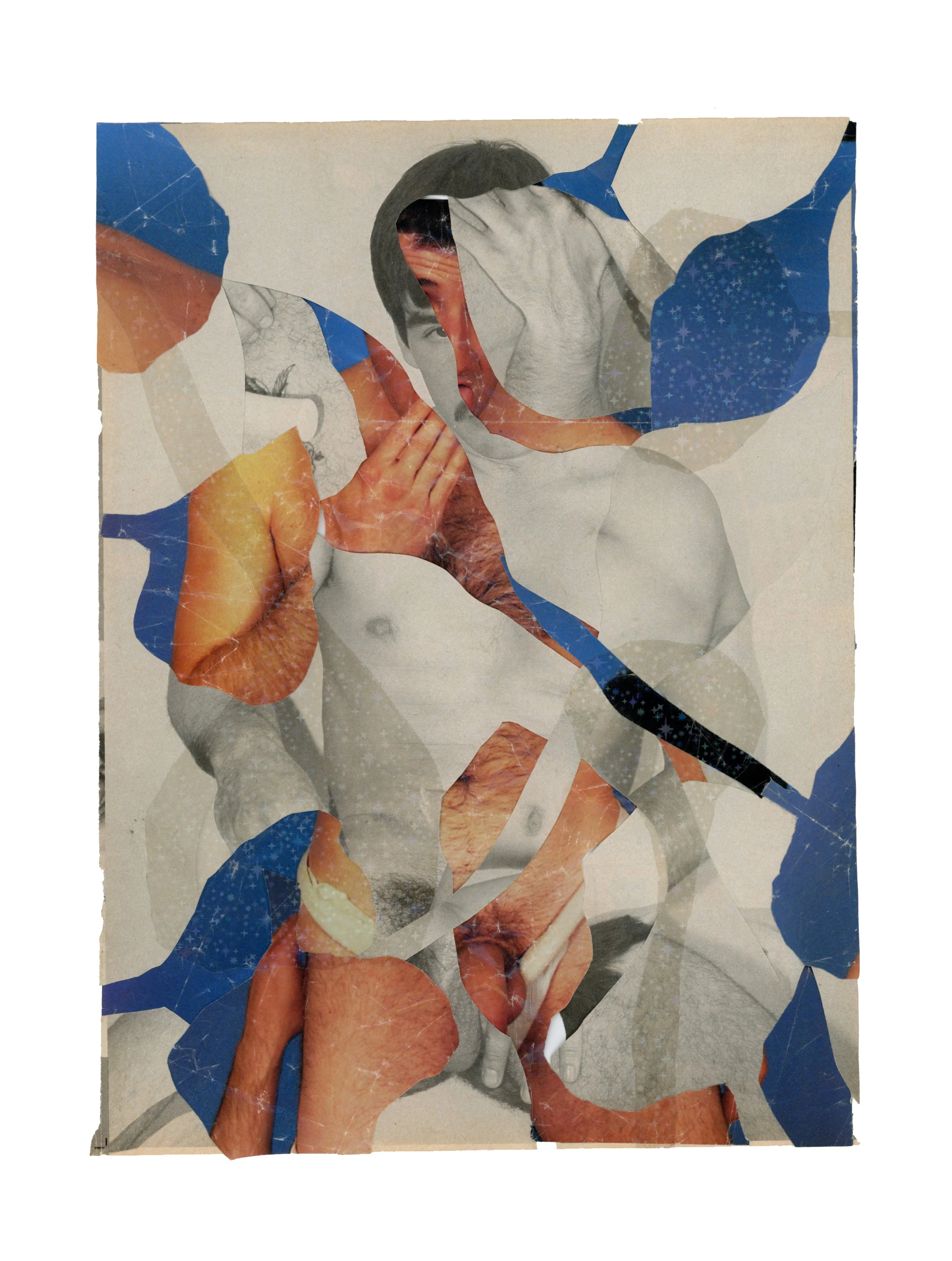 u host. u bottom. u catch my nut. | collage  8.5 × 10 inches ©RafaelSantiago2025