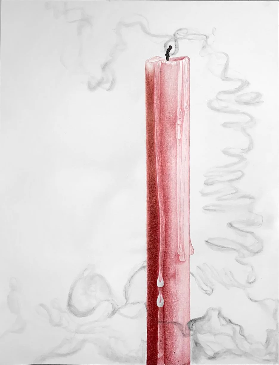 Series: the feeling kind | empath 6 | 18 x 24 inches | colored pencil, graphite, glitter, and gel marker on paper |   ©RS2023