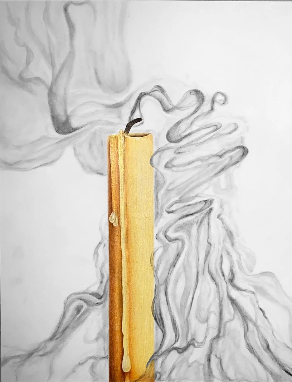 Series: the feeling kind | empath 4 | 18 x 24 inches | colored pencil, graphite, glitter, and gel marker on paper |   ©RS2023 