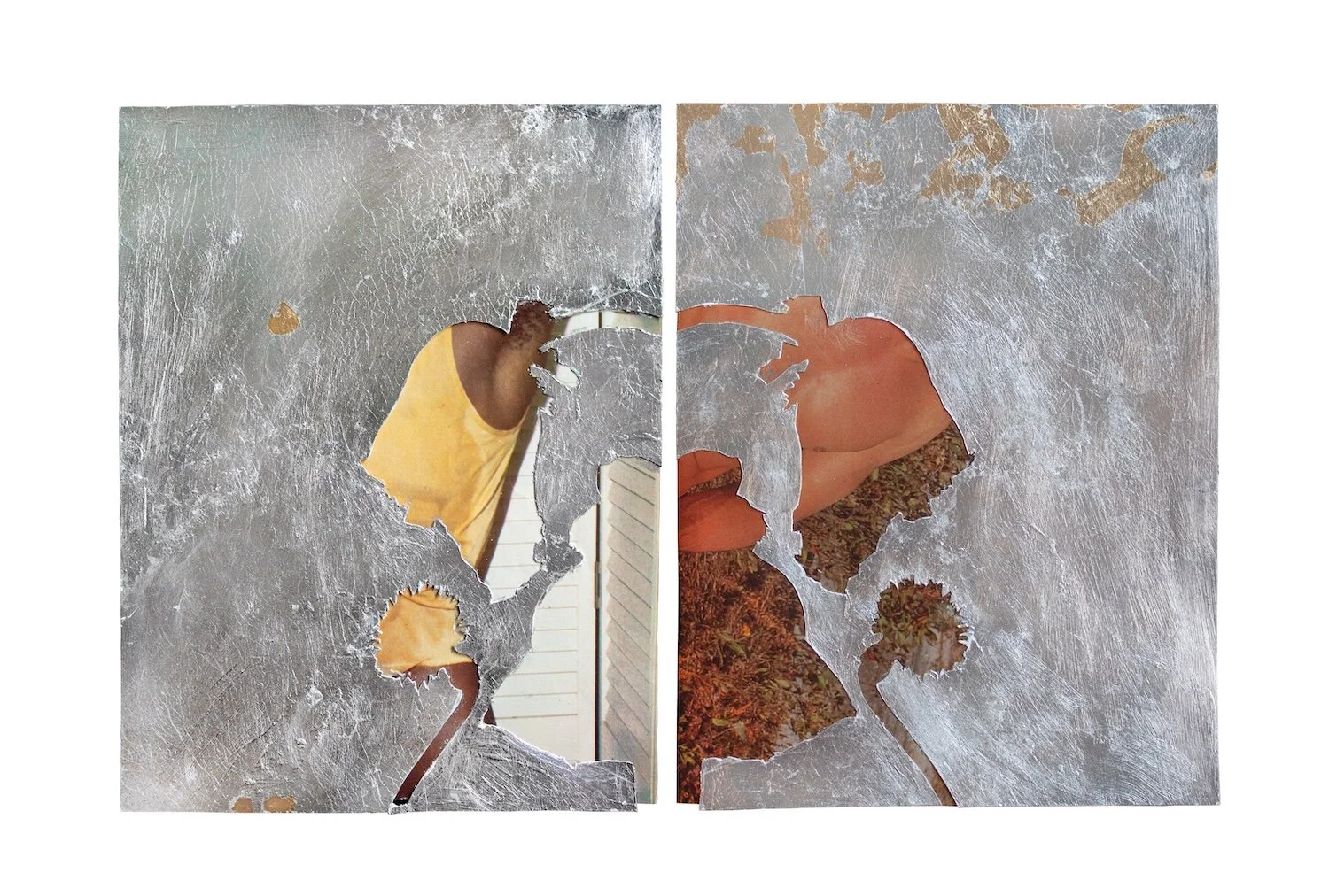 series: in the garden | mirrored ecstasy | mixed-media collage | 17.5 x 11 inches ©RS2022