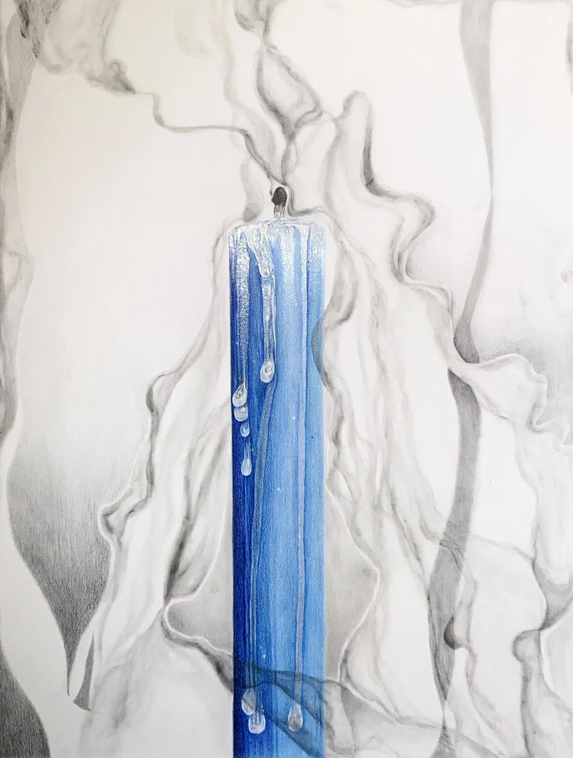 Series: the feeling kind | empath 1 | 18 x 24 inches | colored pencil, graphite, glitter, and gel marker on paper |   ©RS2023