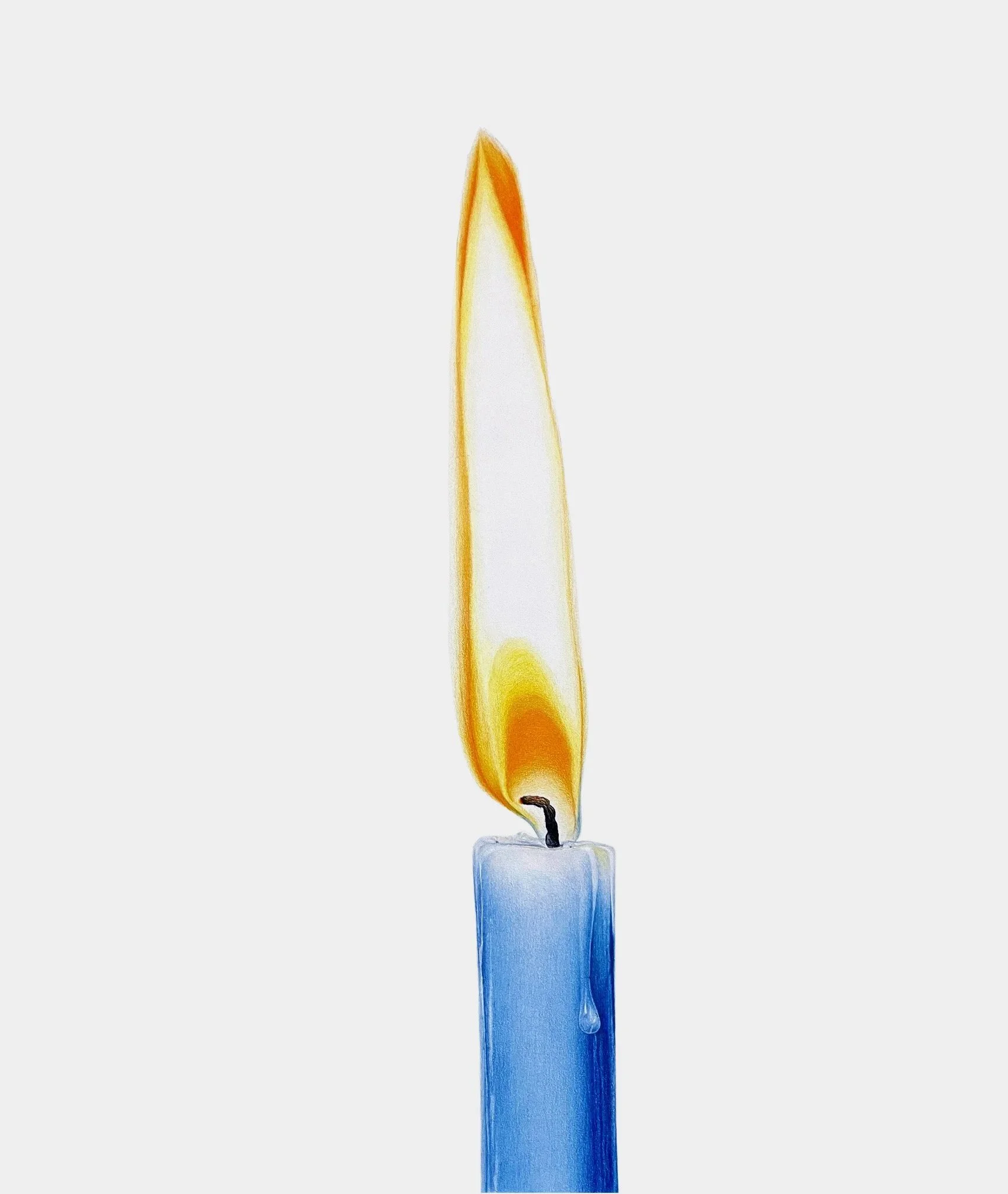 Series: the feeling kind | flame 1 | 18 x 24 inches | colored pencil on paper |   ©RS2023