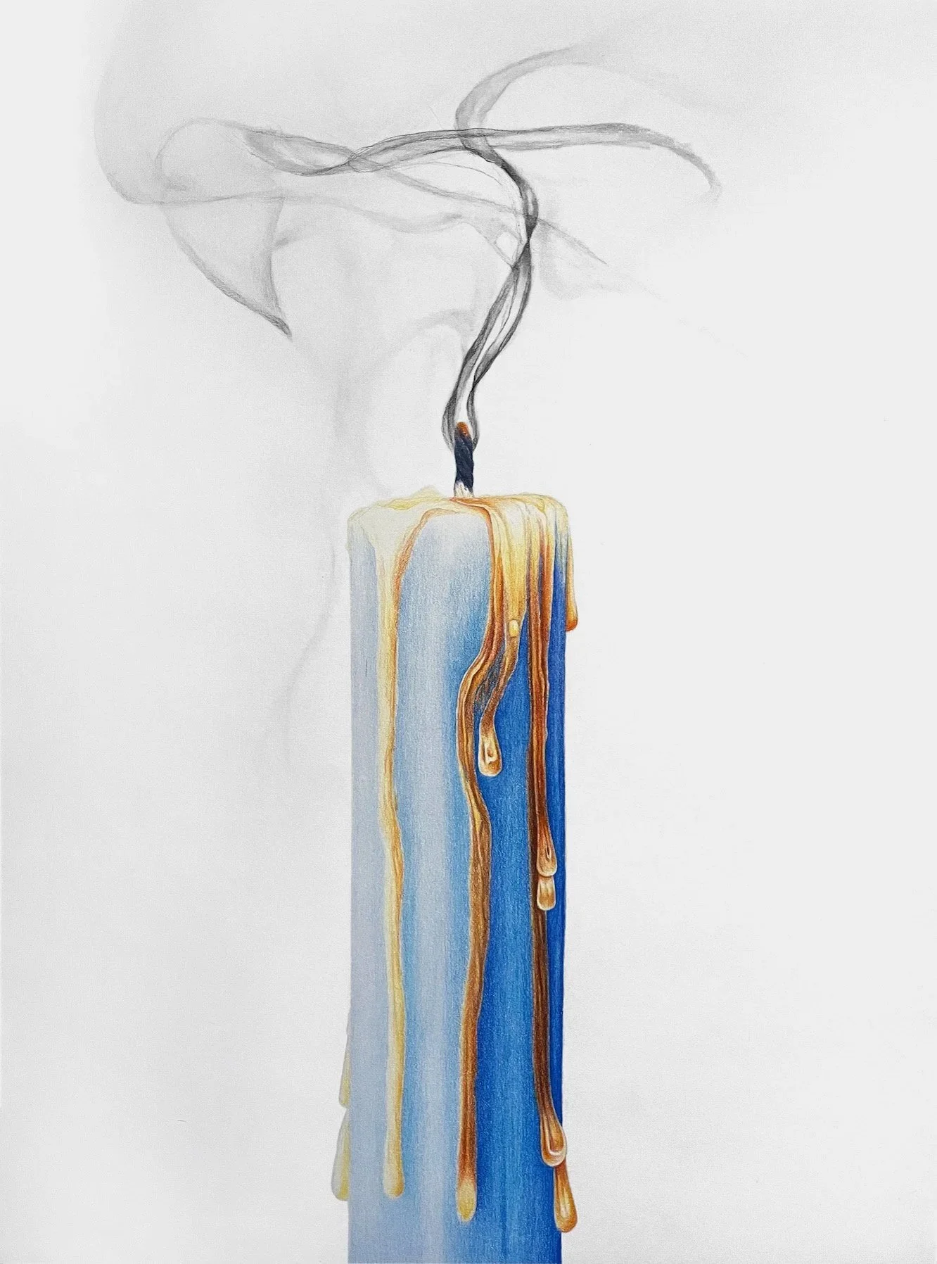 Series: the feeling kind | empath 2 | 18 x 24 inches | colored pencil, graphite, glitter, and gel marker on paper |   ©RS2023