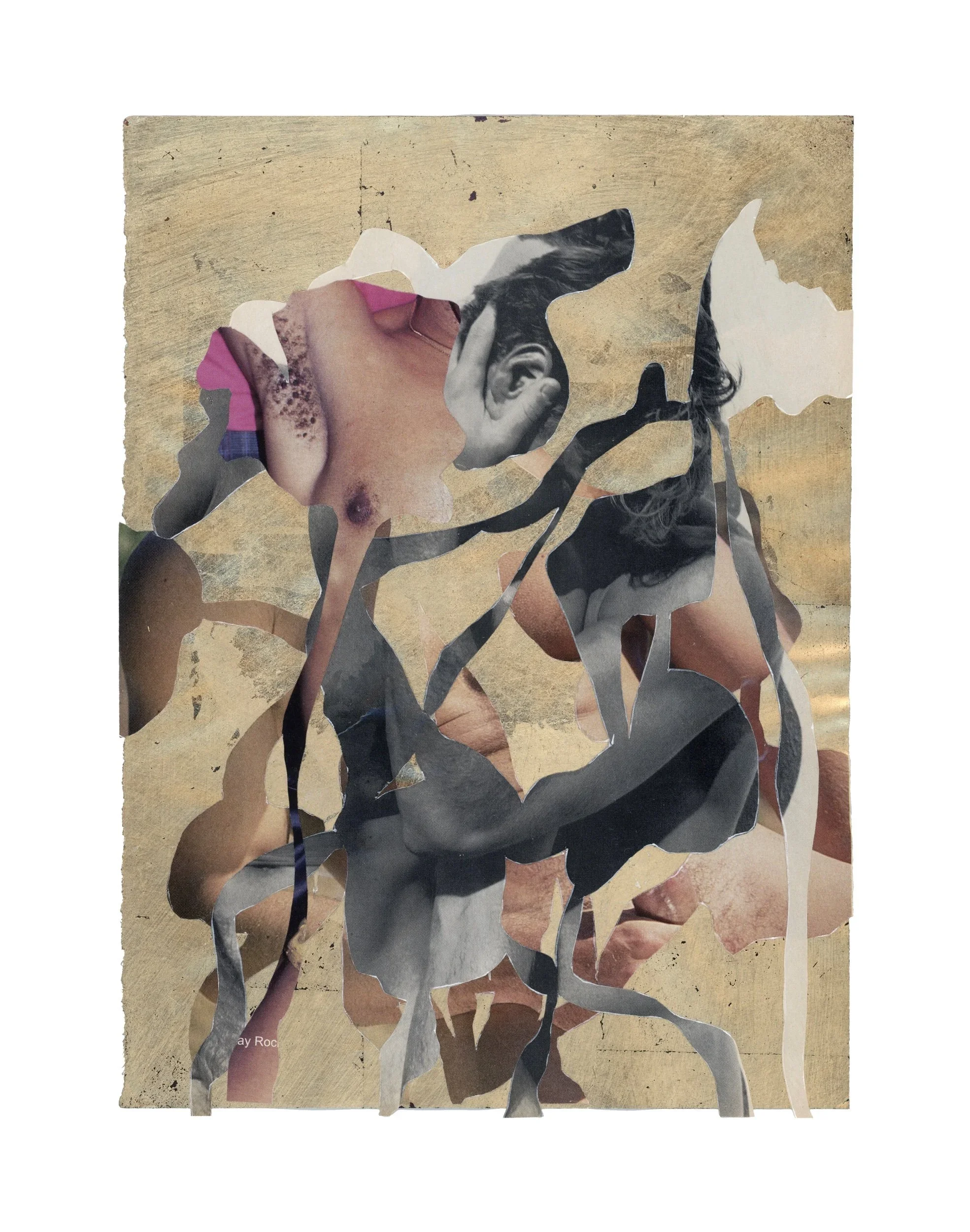 series: Queer Interludes 2 | entwine | mixed-media collage | 8 x 10 inches  ©RafaelSantiago2024