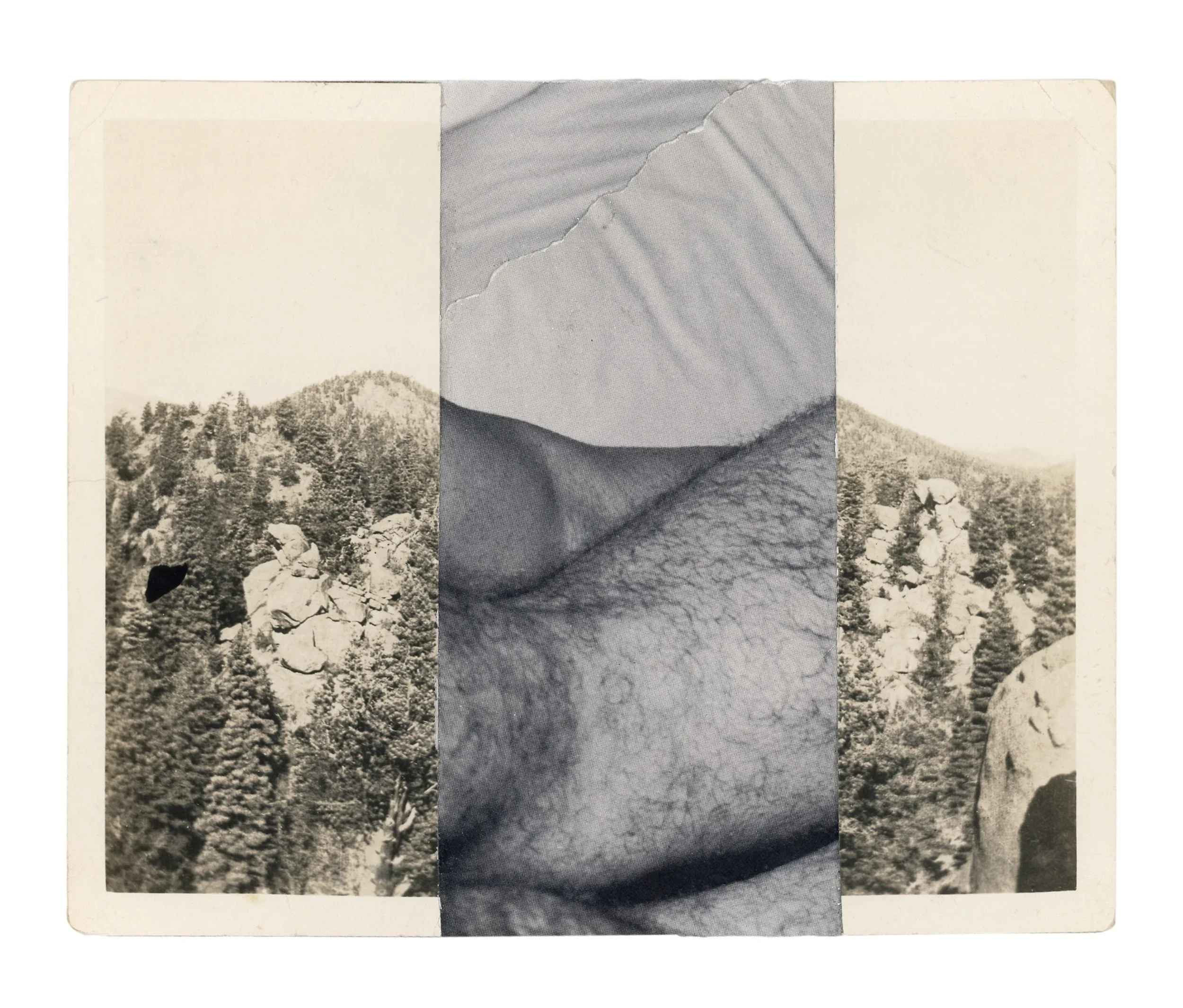 Series: so fine like paradise |  twin peaks |  collage |  5x6 inches  ©RafaelSantiago2024 SOLD