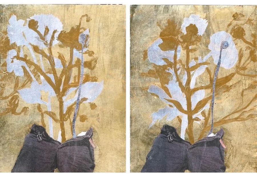 series: Queer Interludes   | with u in my garden | mixed media analog collage    8 x 10 inches each    ©RafaelSantiago2022 