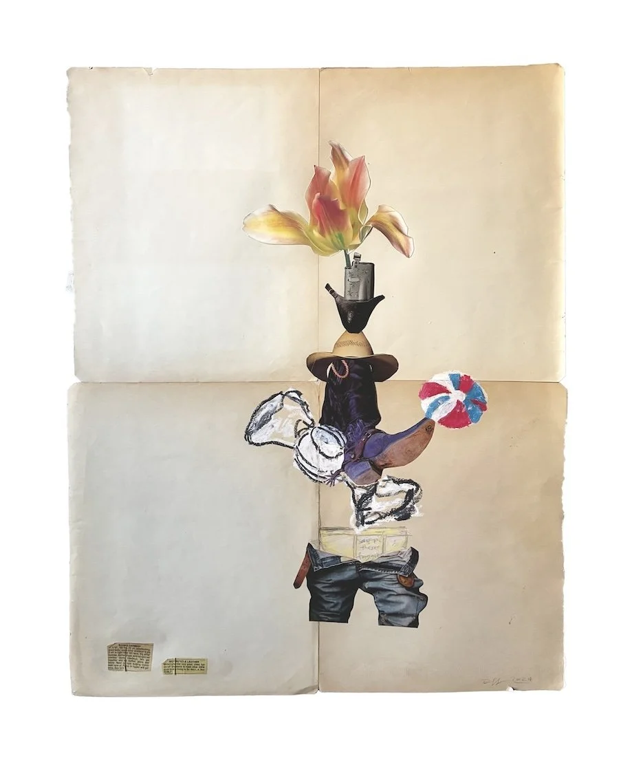 study for rodeo cowboy motorcycle leather | 22 x 28 inches | 2025