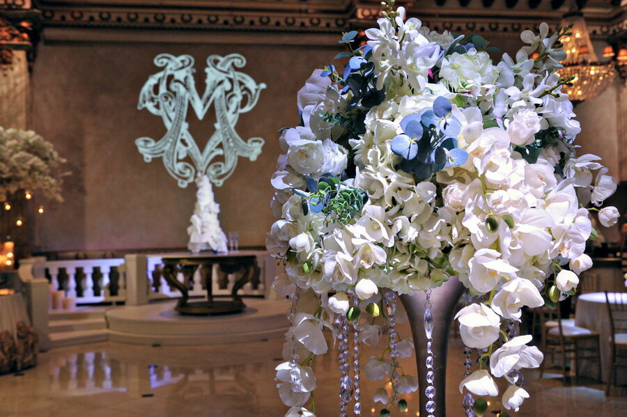 Custom Logo &amp; Our Floral Centerpieces