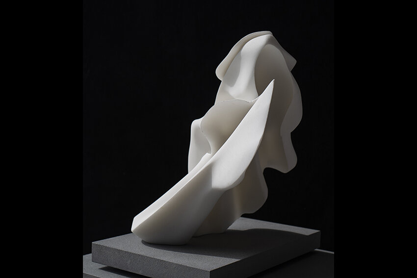 Helaine Blumenfeld 'On the Edge' statuary marble