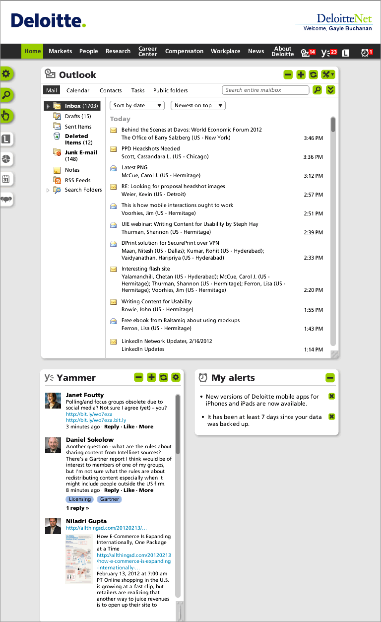 E. Home Page for Proposed Design 1, Tablet View