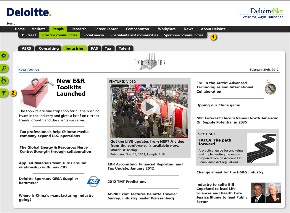 H. Secondary Page for Proposed Design 1, Desktop View