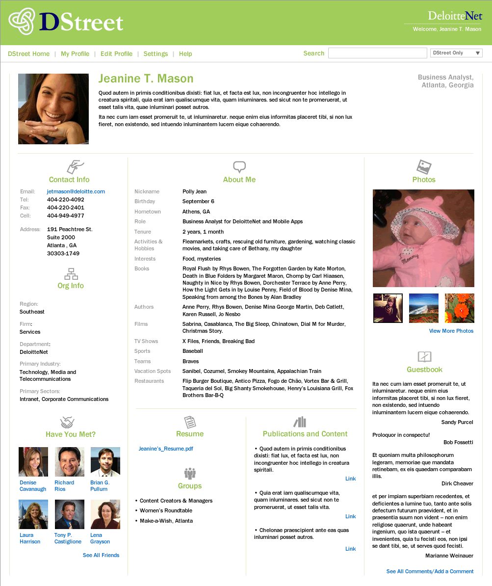 C. Desktop Profile Page