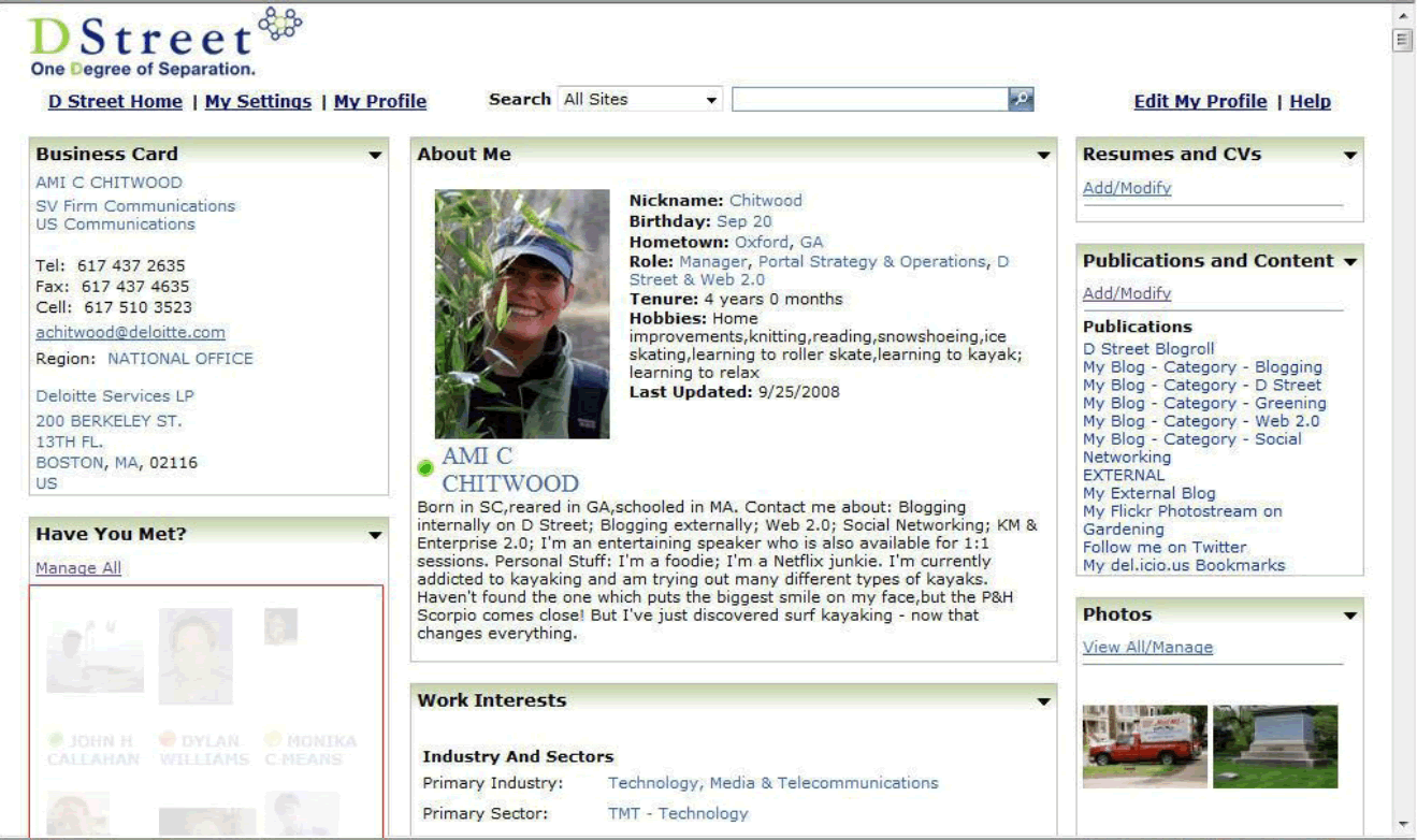A. Existing DStreet Profile