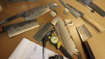 Exhaustive knife heat treatment and performance testing makes a big mess.