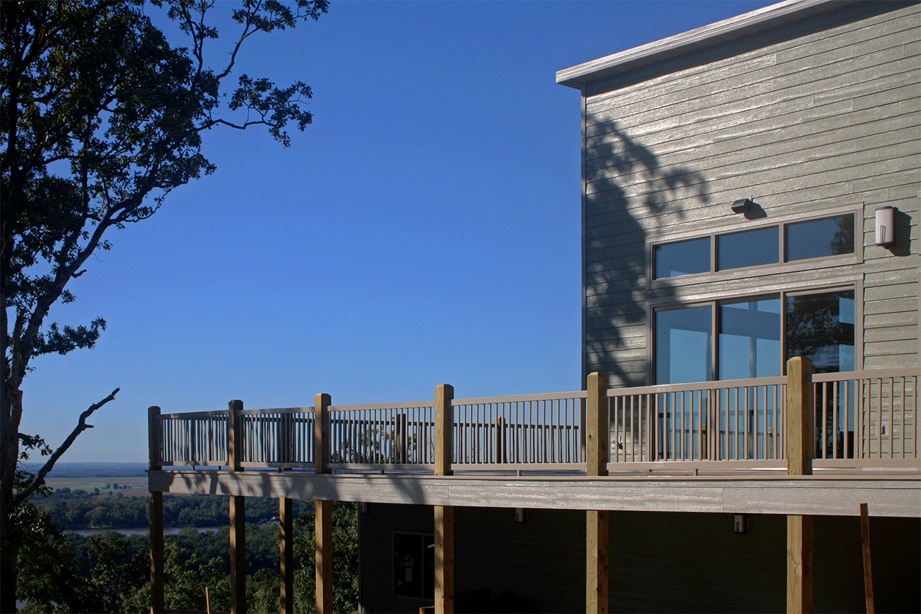 Terrace, east deck, looking southwest