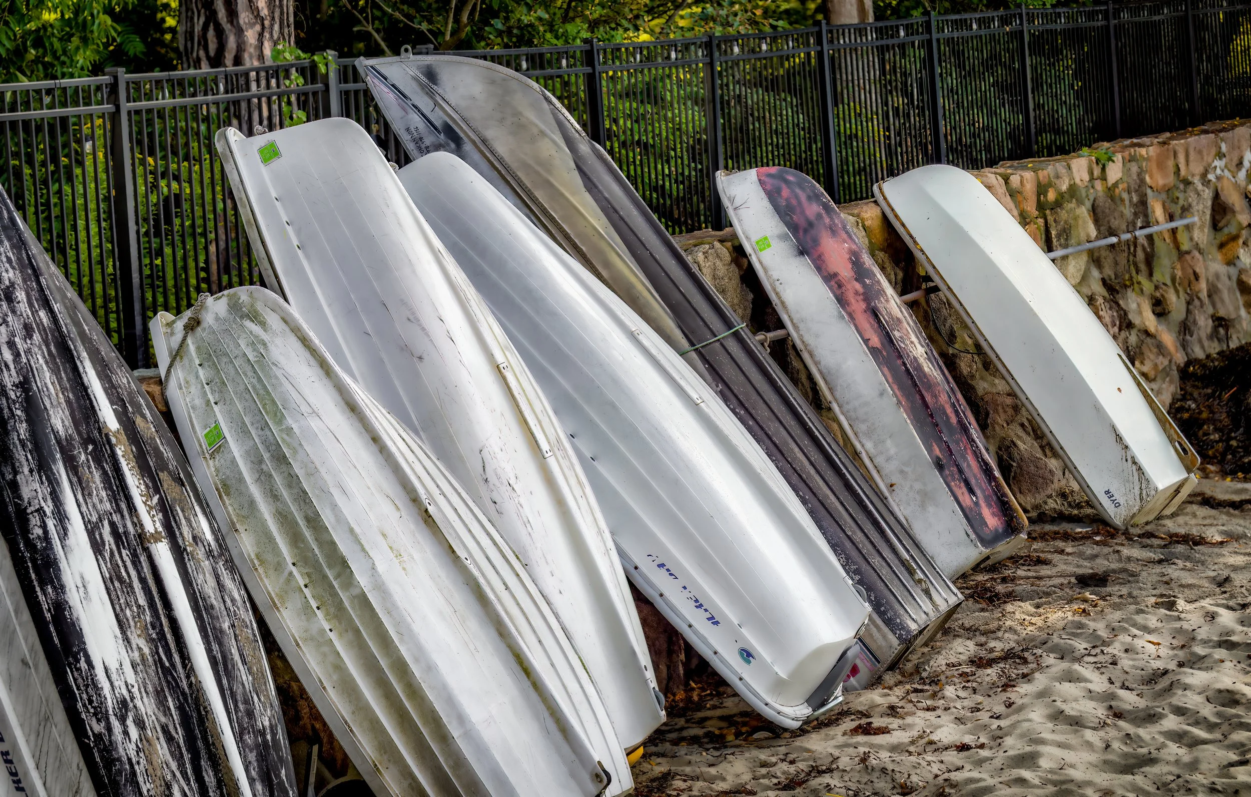 Boats at the wall