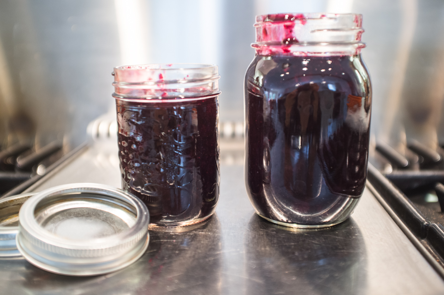Guess who made the jam this time? I used coconut sugar in place of white sugar and no one noticed.