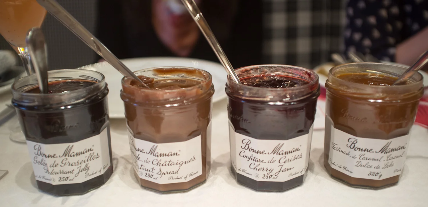 The delicious Bonne Maman Jam and Spreads.