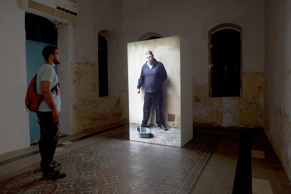 Documentation of 'Whistling Man',2010 at Musrara Mix Festival, Jerusalem