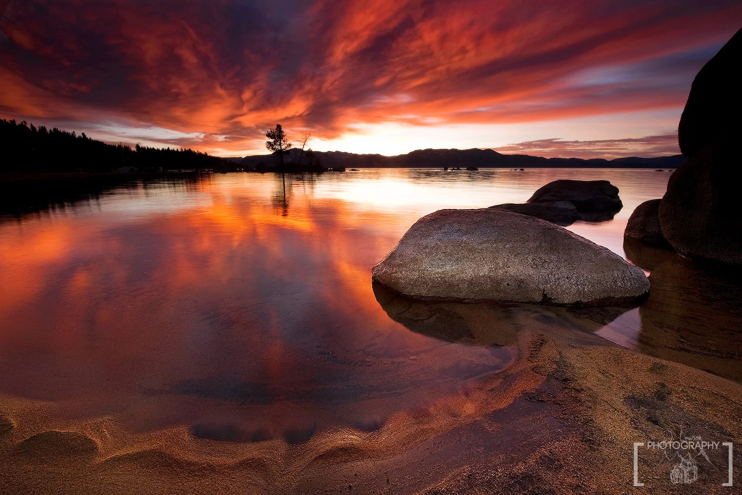 Lake Tahoe Sunset, California. Photo Credit: Jared Lawson Photography