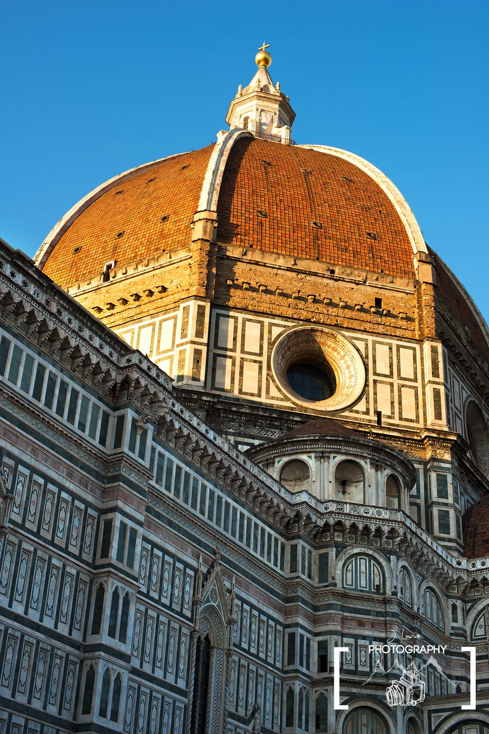 The Duomo, picture taken from below in the late afternoon, photo by Jared Lawson Photography