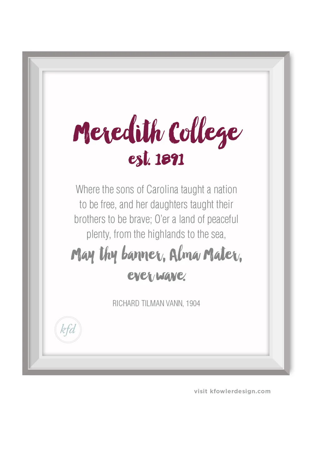 Meredith College 16x20