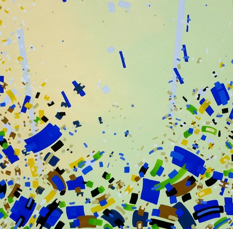 Jurgen Tarrasch, From the series Relieve, 2011, 40x40in, own tech.on canvas..JPG