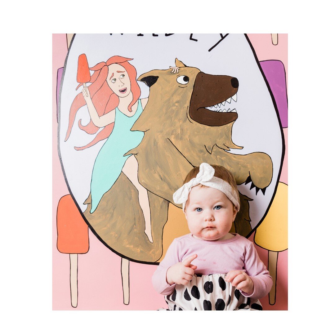 Trying to get a one year old to model at Hyppo Pops in Hyde Park Village. 😐️ I hope someday she'll be that red-haired woman riding a bear. She isn't going to take anyone's cr*p.⁠
⁠
_____________________________________⁠
⁠
Photographed for Madden Med