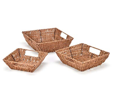 Plastic Woven Baskets with Handles $13.99