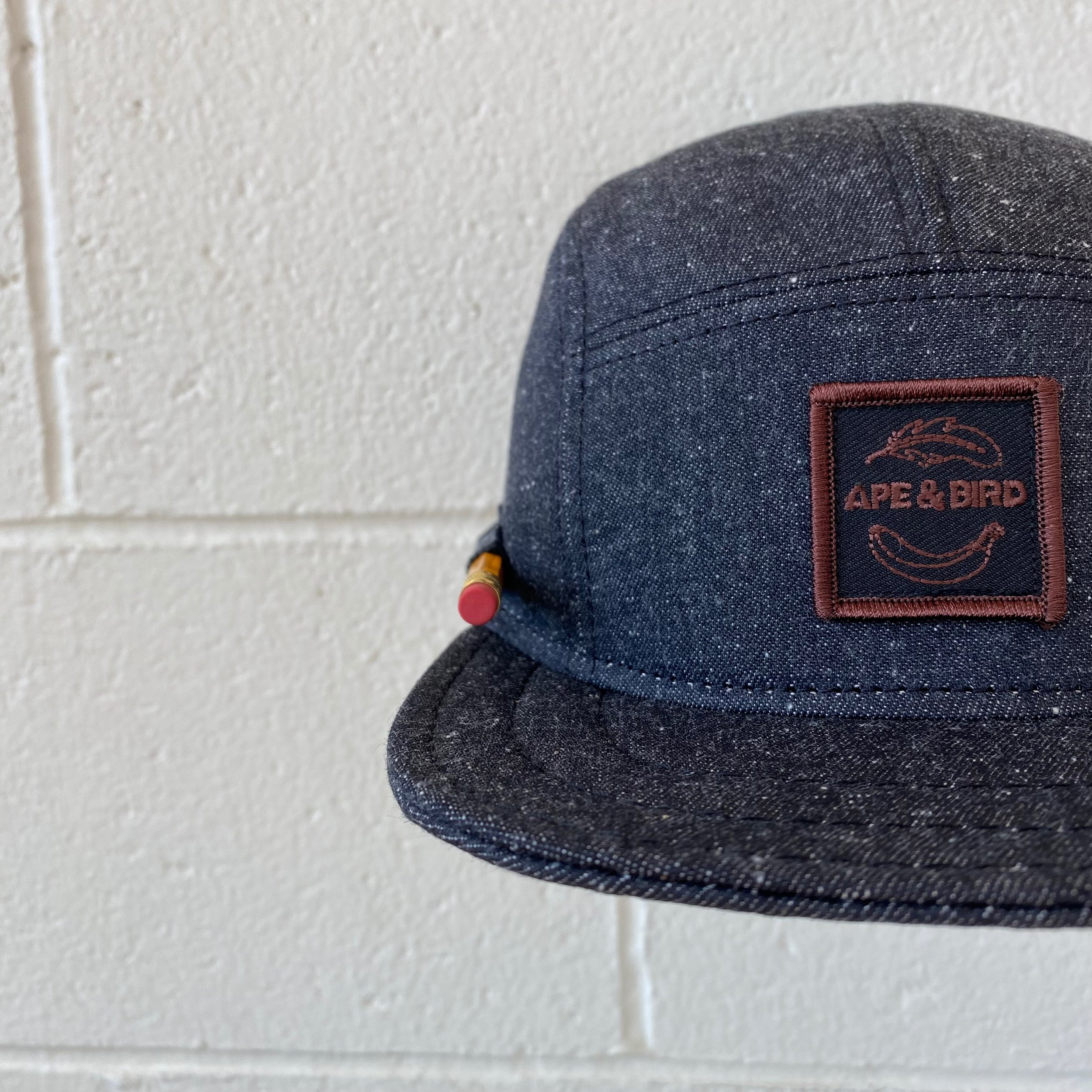 black nep denim cap — APE & BIRD