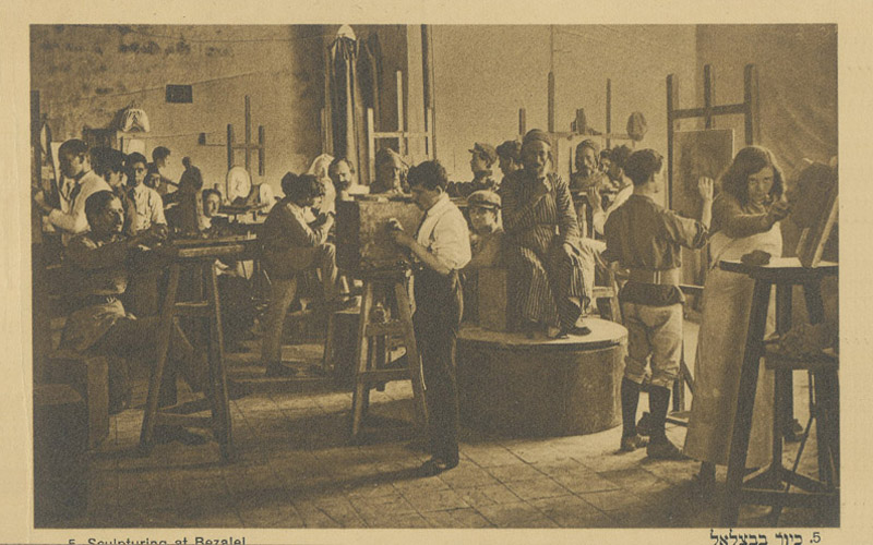 Boris Schatz and Students, Sculpture Class ca. 1914
