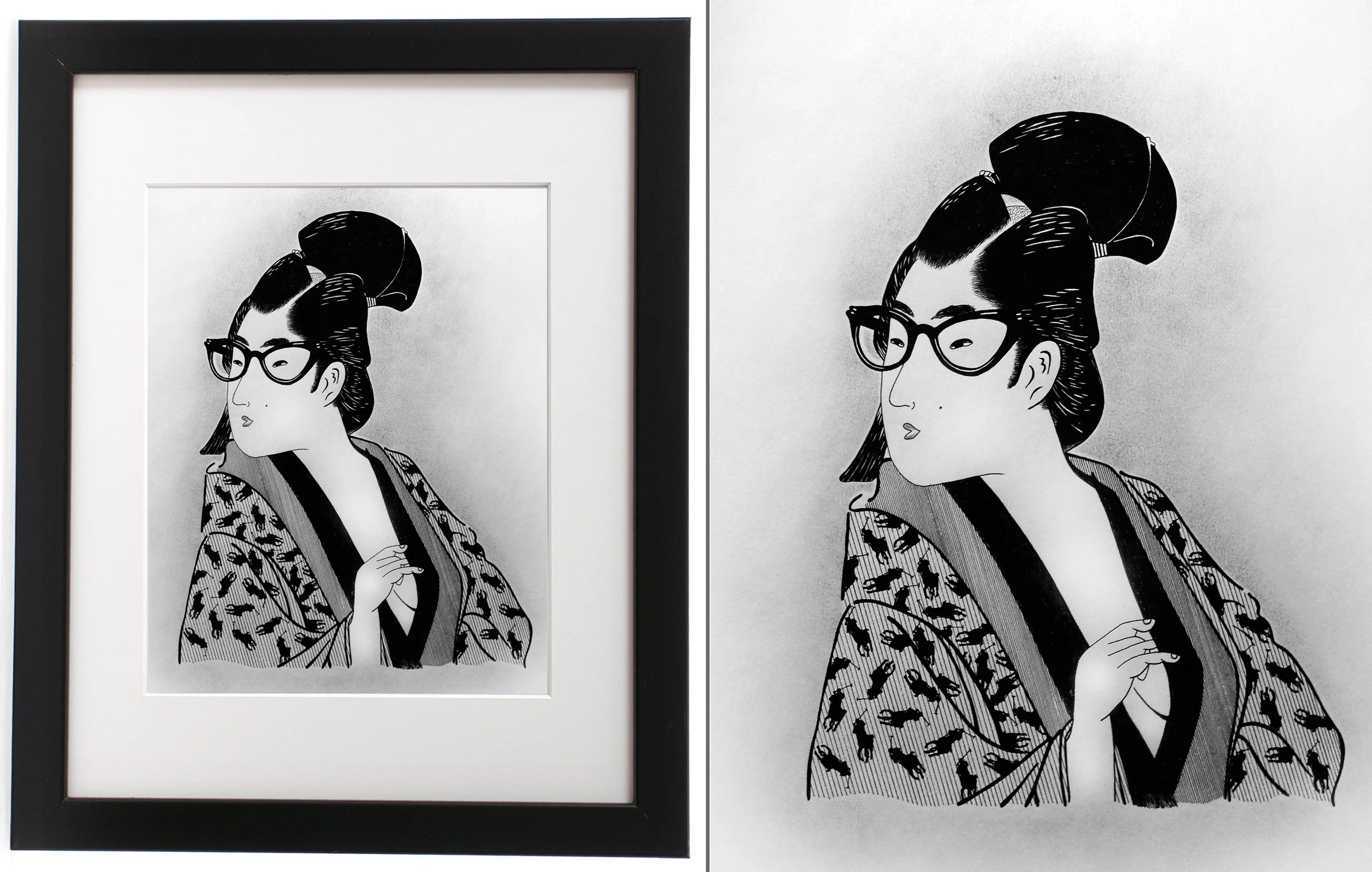 GC2 - GEISHA IN RALPH LAUREN PRINT KIMONO