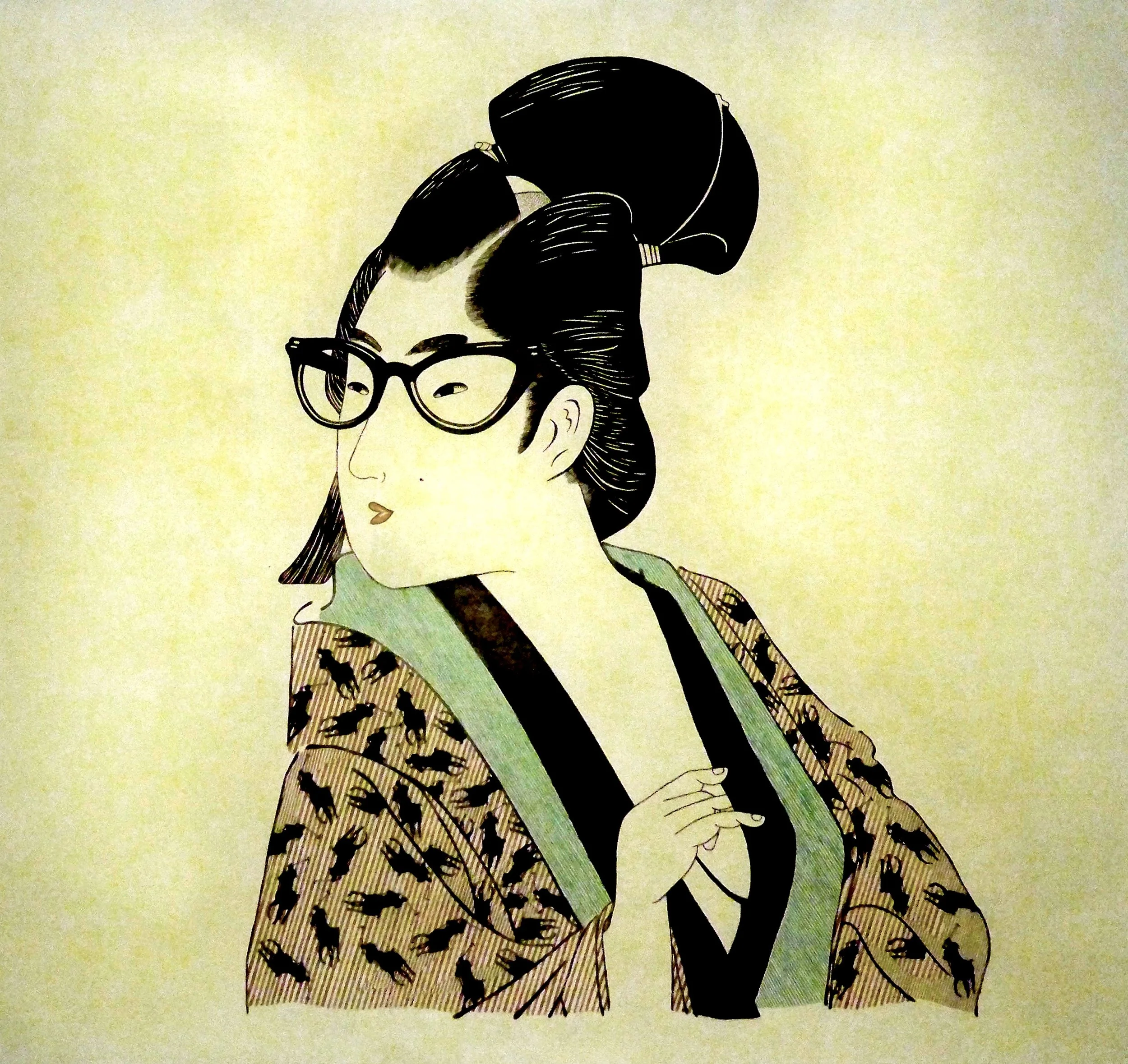 GC2W - GEISHA IN RALPH LAUREN PRINT KIMONO