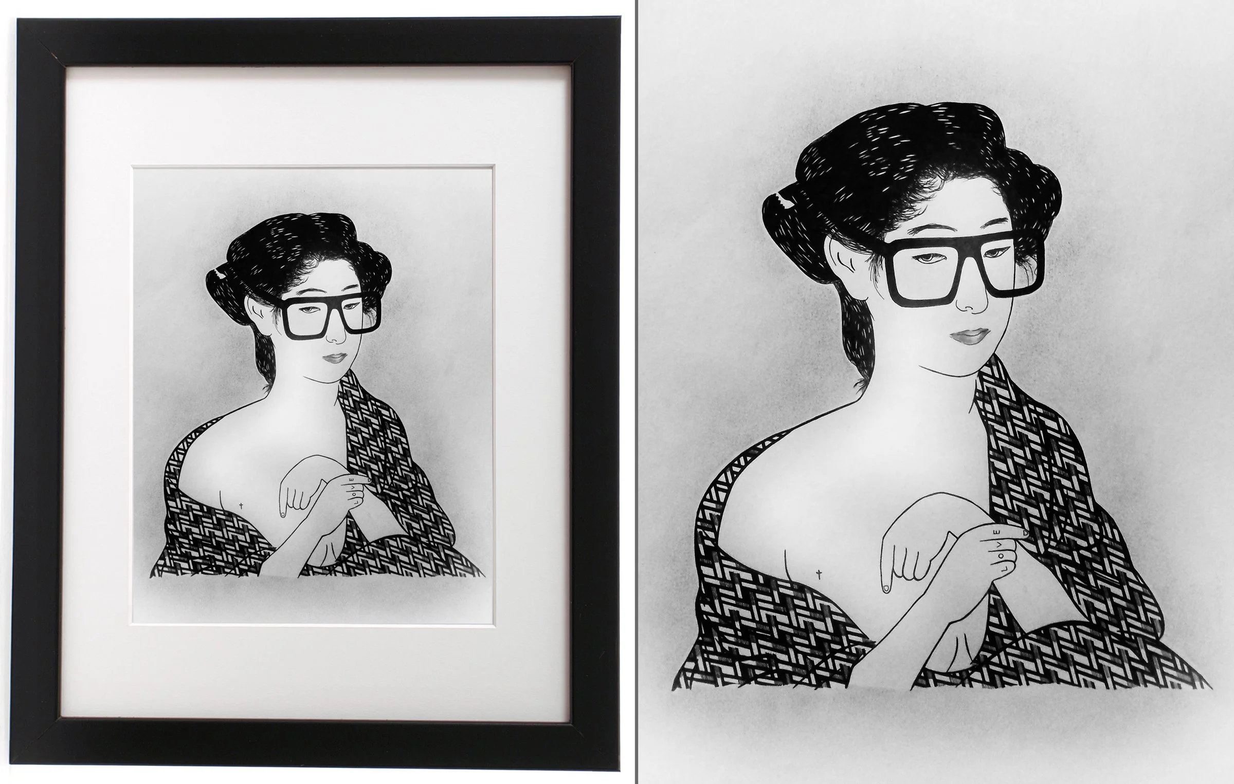 GC3 - GEISHA IN TOMMY HILFIGER PRINT KIMONO