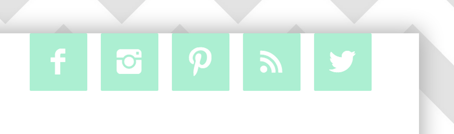 Before. Generic social icons. Fine, but a little hard to see with white on mint.