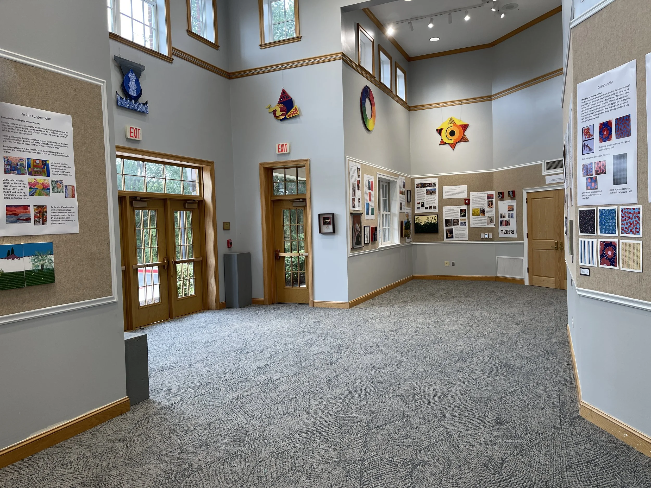  About this Exhibit    How can teachers understand more about themselves as learners, as well as their unique voices as creative partners in their practices as educators?  Visual arts faculty Lauren Cook and Josephine Monmaney considered these questi