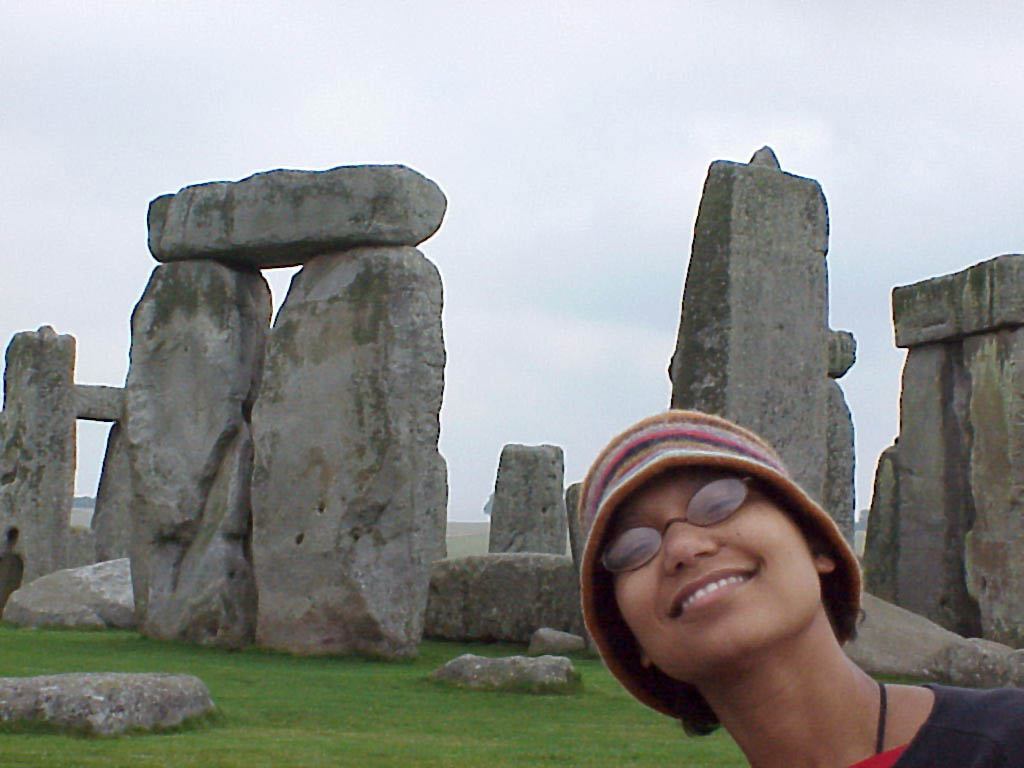 The lovely wife at Stonehenge