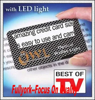 Optical. Wallet. Light. and magnifying glass
