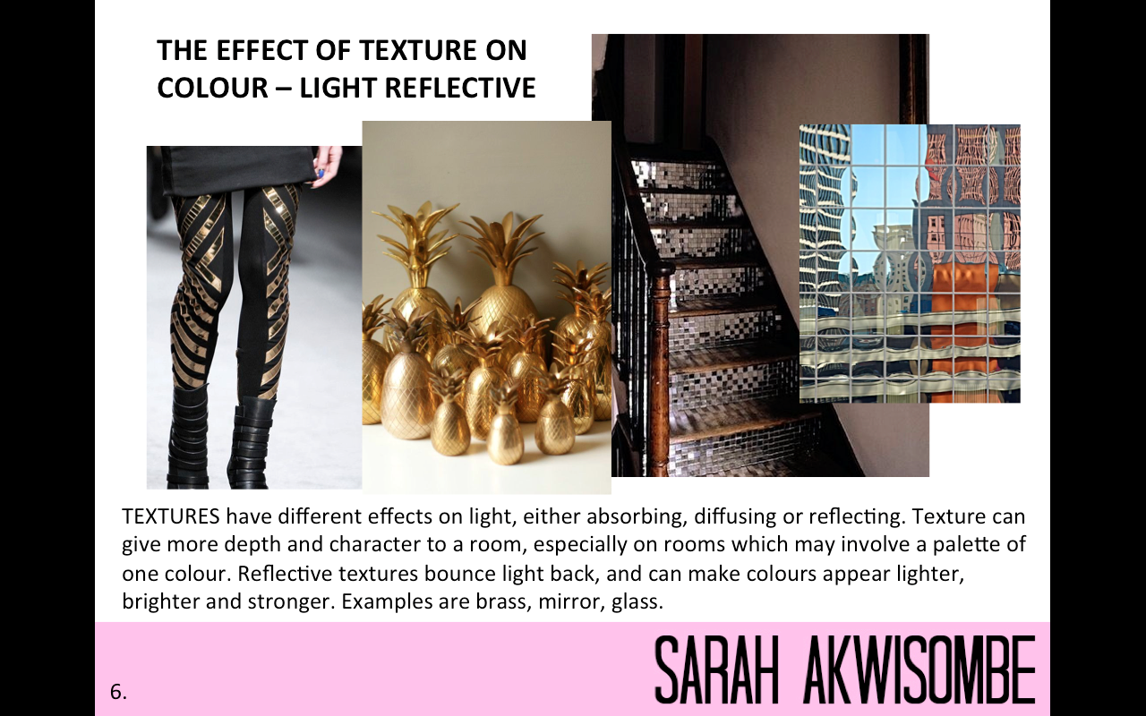 The effect of texture on colour