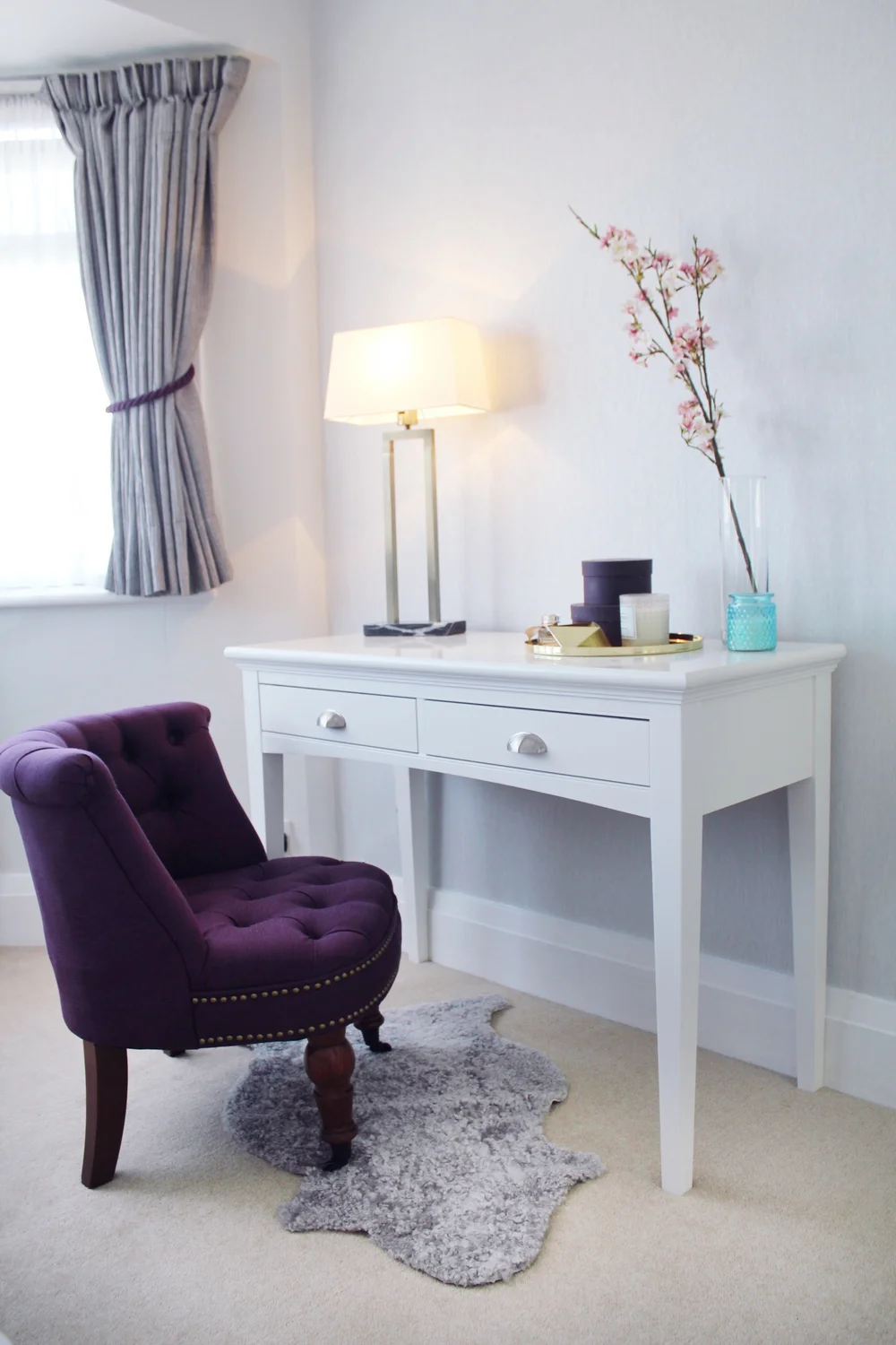 Purple And Grey Bedroom Makeover For My First Interior Design Client Sarah Akwisombe